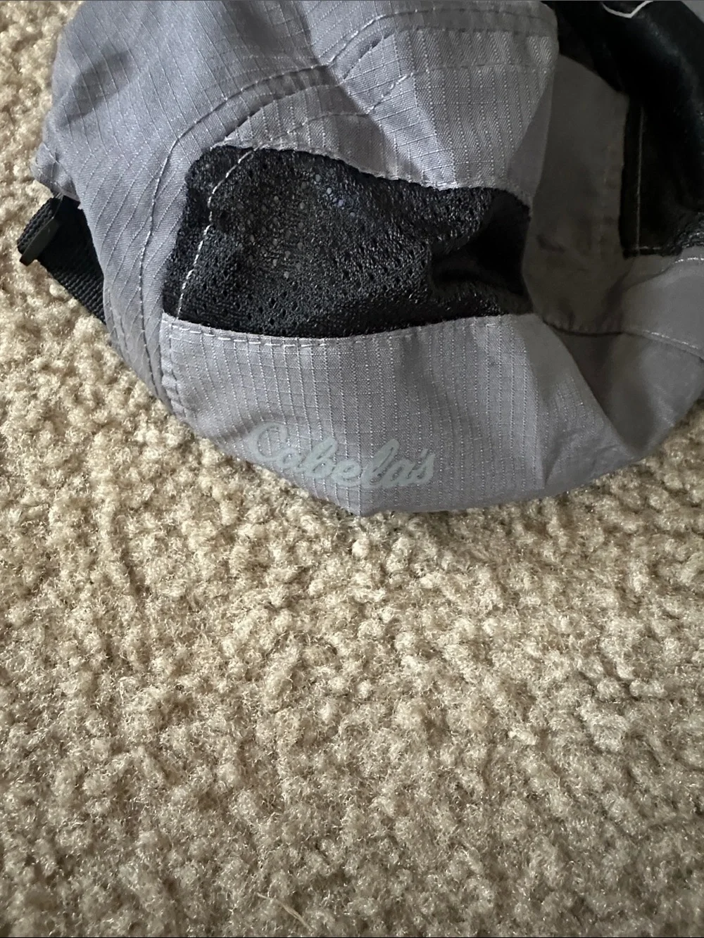 Gray and Black Performance Running Cap